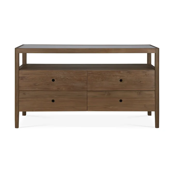Spindle dresser - Teak, 4 drawers - Ethnicraft