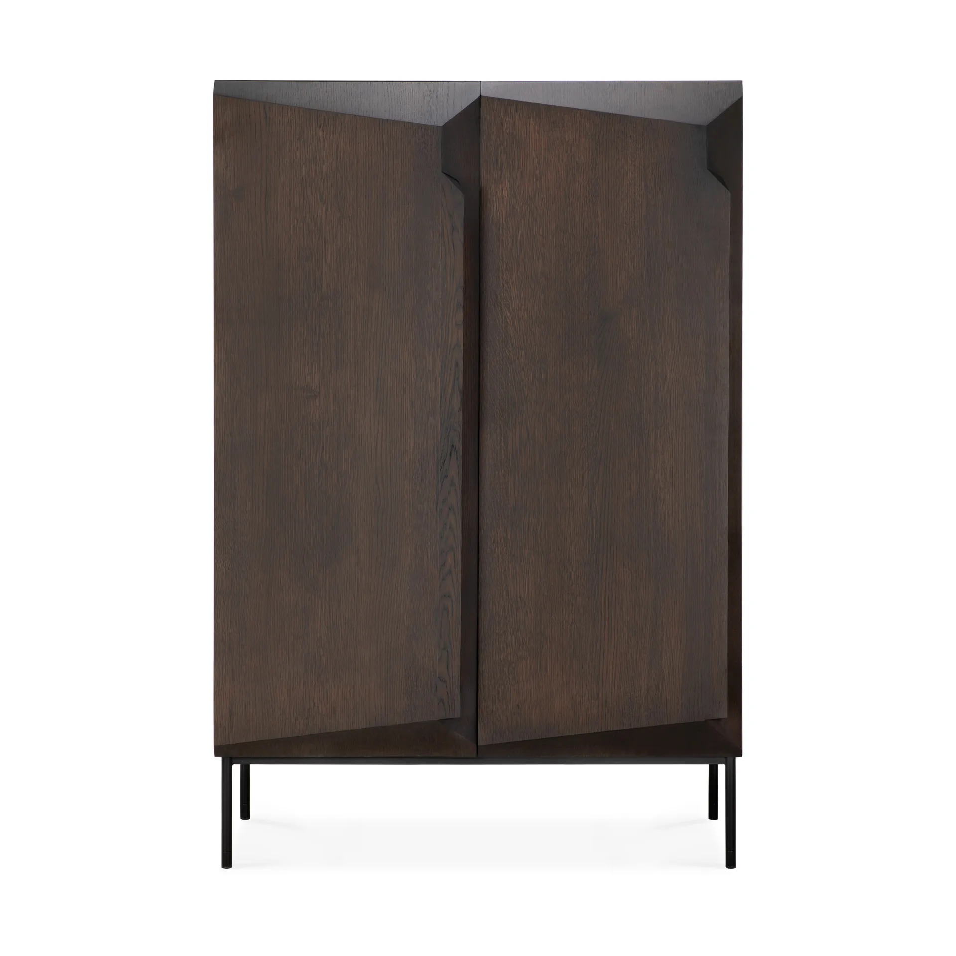 Stairs cabinet, Brown lacquered oak-2 doors, 100x150 cm Ethnicraft