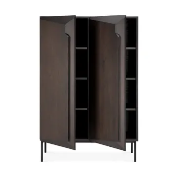 Stairs cabinet - Brown lacquered oak-2 doors, 100x150 cm - Ethnicraft