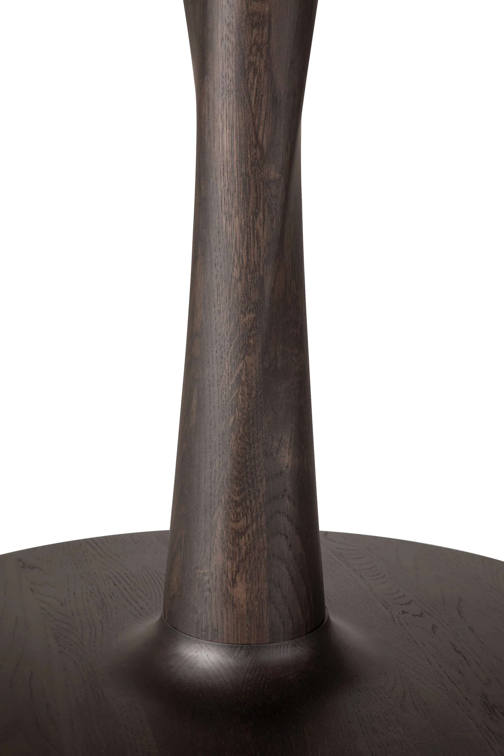 Torsion dining table, Black-lacquered oak, Ø70x69 cm Ethnicraft