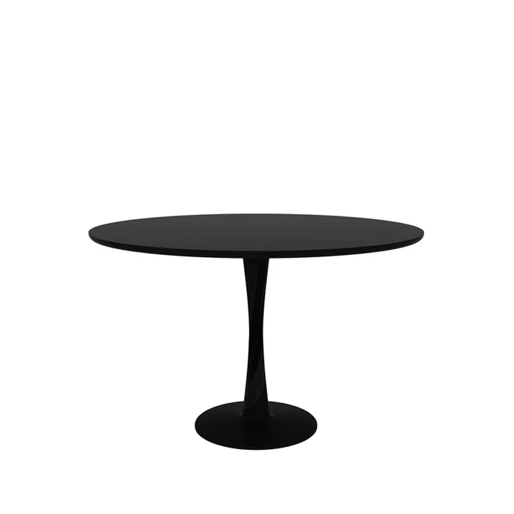 Torsion dining table - Black-stained oak, Ø127 cm - Ethnicraft
