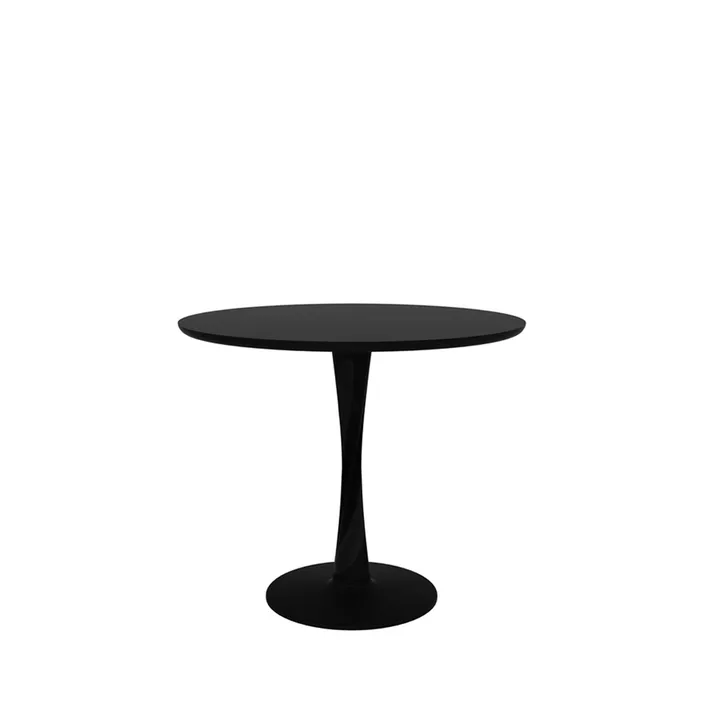 Torsion dining table - Black-stained oak, Ø90 cm - Ethnicraft