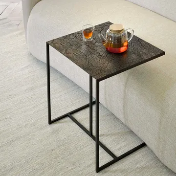 Triptic side table 51x45 cm - Whiskey-Black - Ethnicraft
