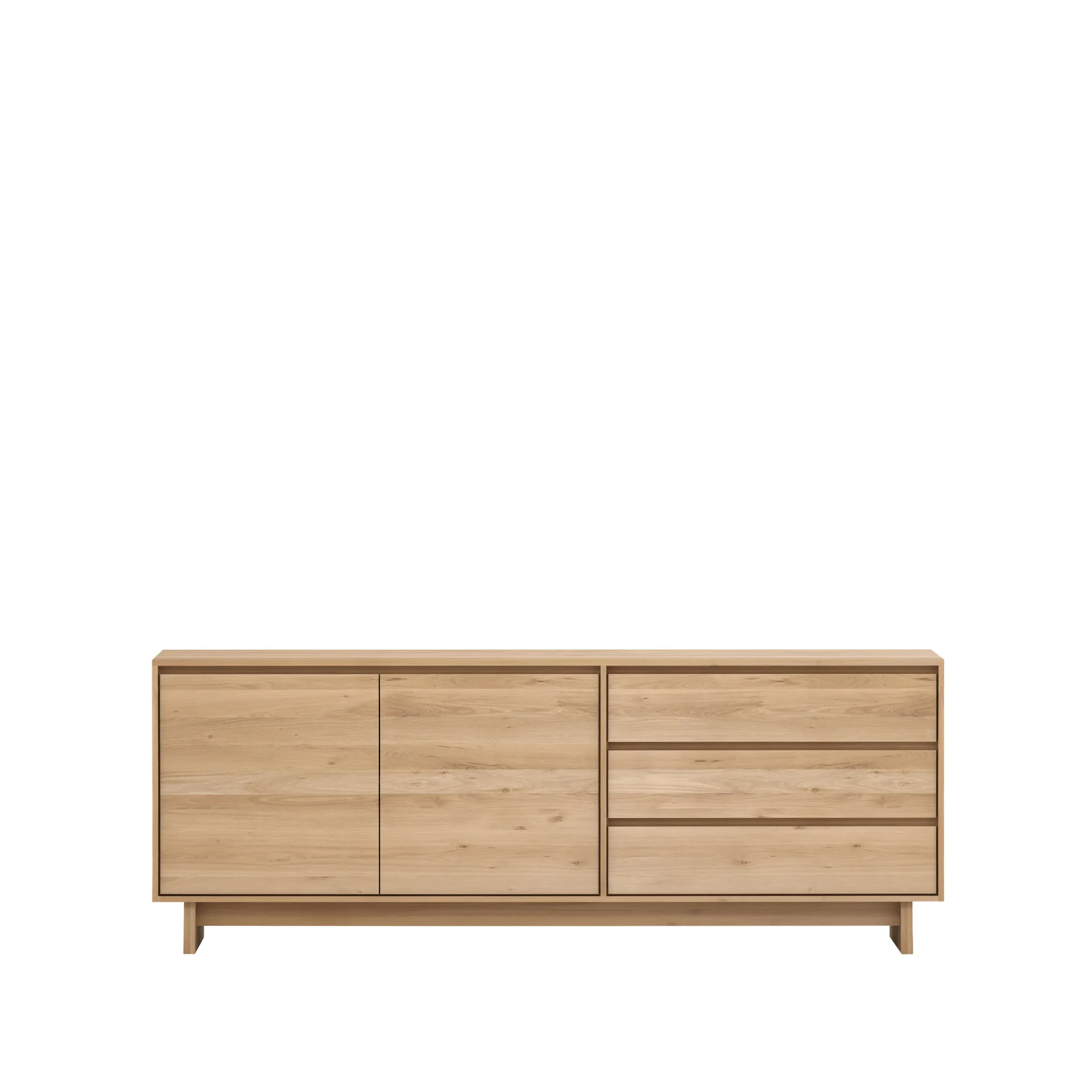 Wave sideboard, Oiled oak 2 doors 3 drawers Ethnicraft