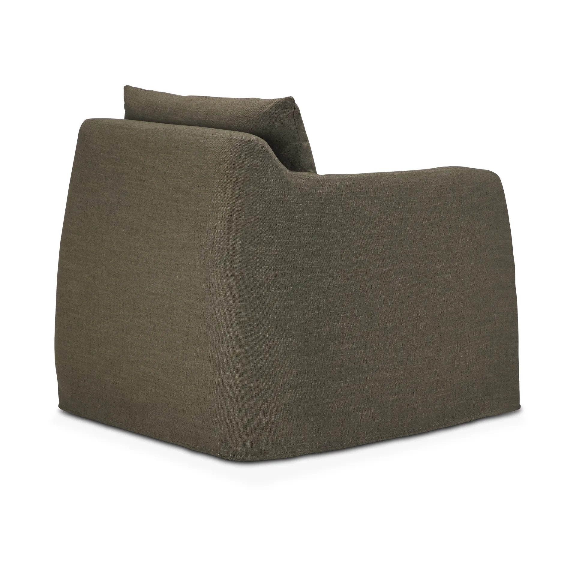 Weave lounge chair with removable cover, Green Ethnicraft