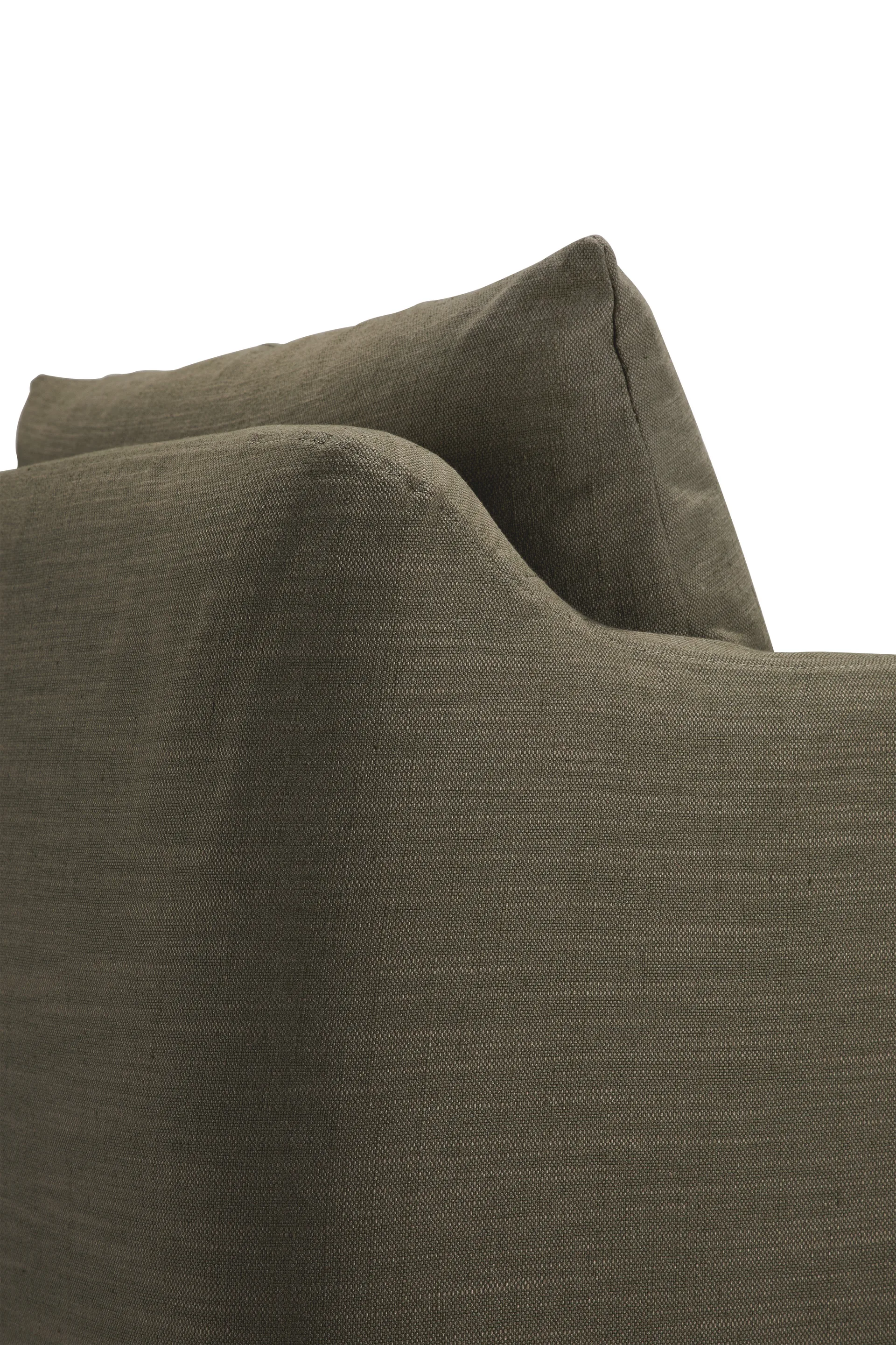 Weave lounge chair with removable cover, Green Ethnicraft