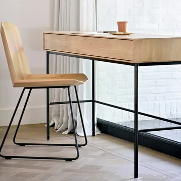 Whitebird desk 77x127 cm - Oak 2 doors - Ethnicraft