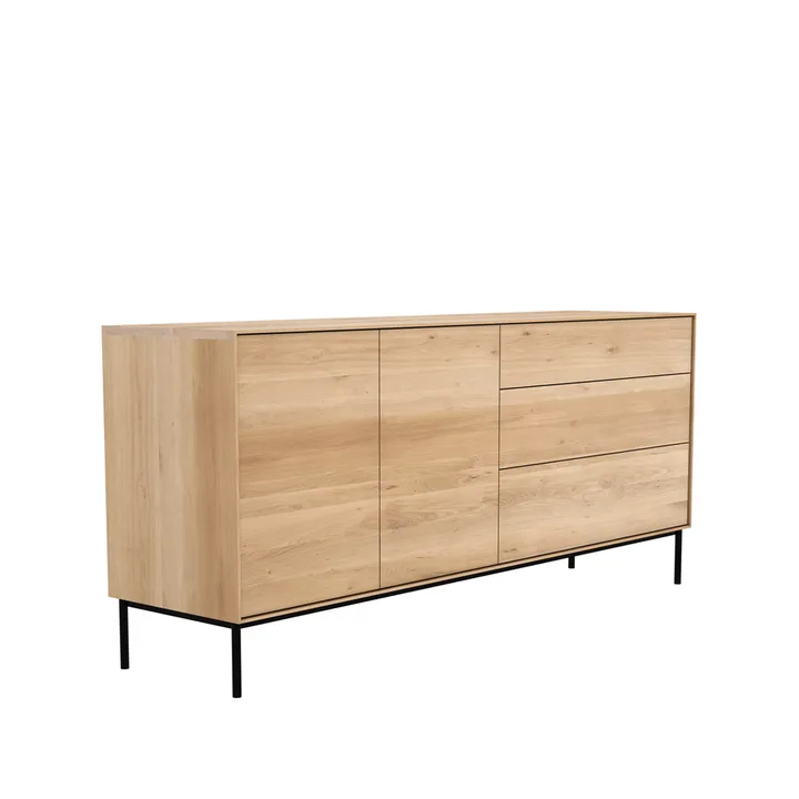 Whitebird sideboard - Oak-Metal 2 doors 3 drawers - Ethnicraft