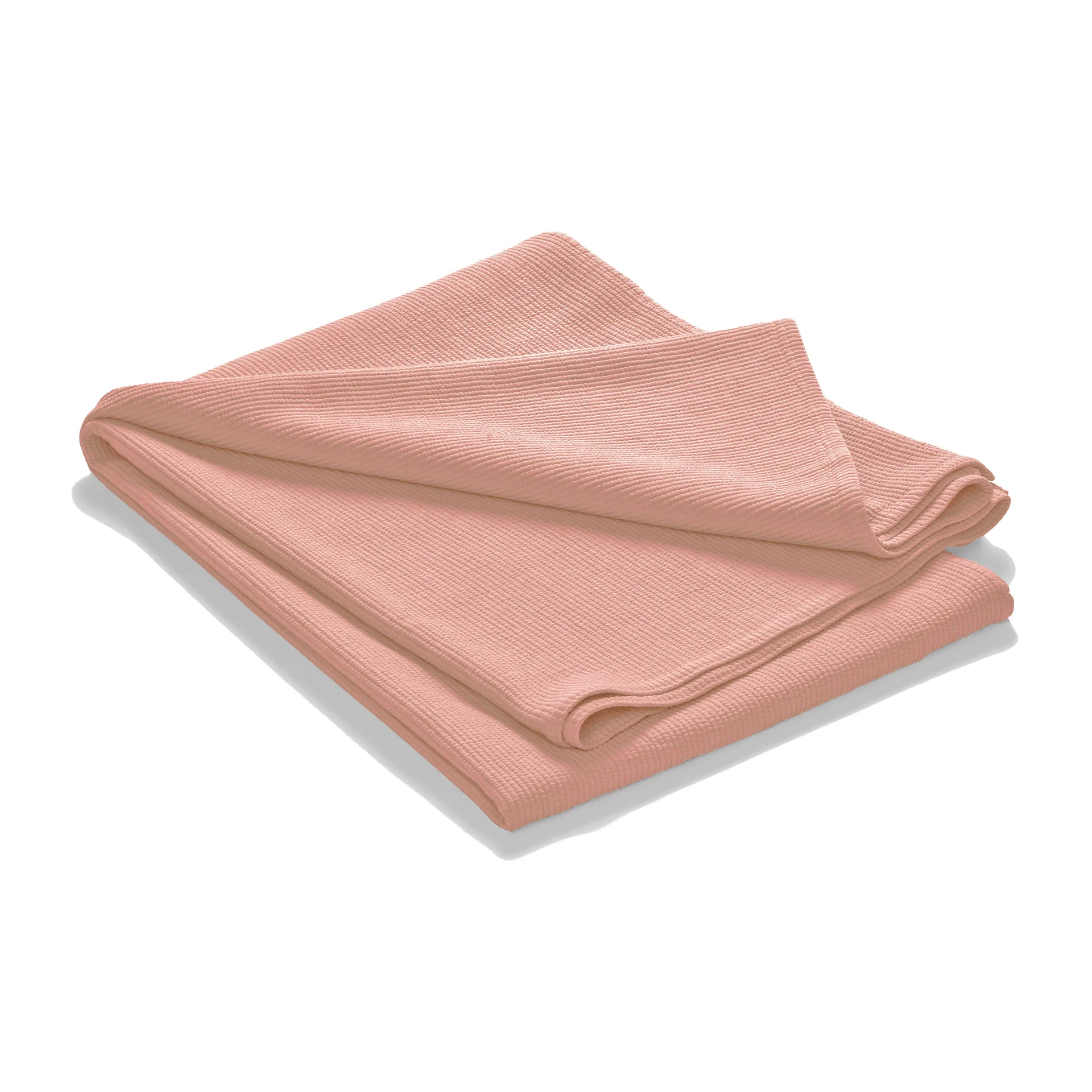 Stripe bedspread stonewashed cotton 260x260, Dusty rose Etol Design
