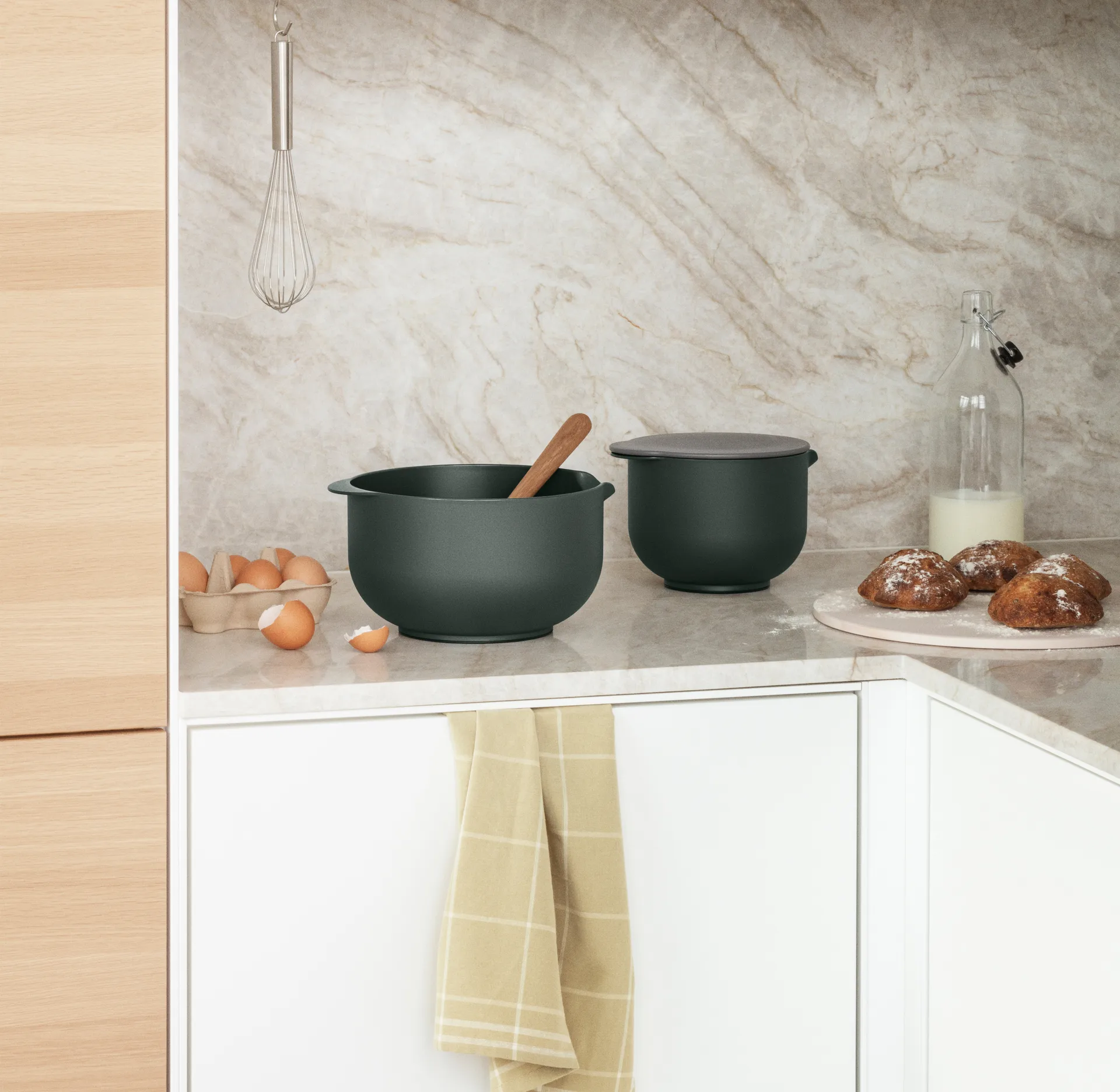 Eva Trio mixing bowl, Emerald green, 3 pieces Eva Solo