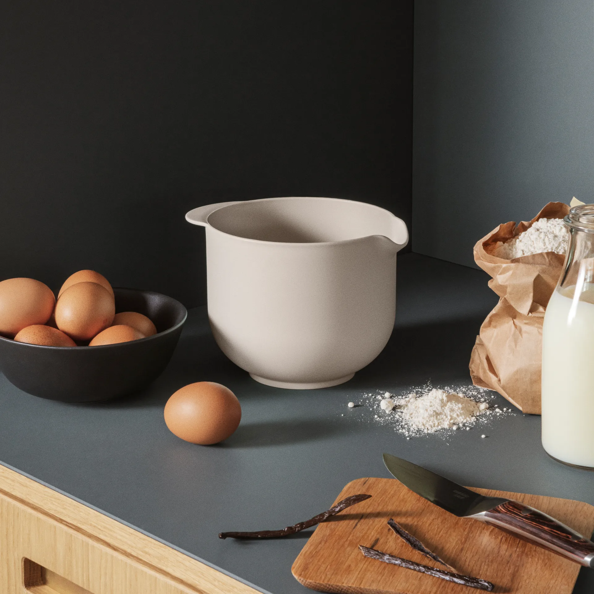Eva Trio mixing bowl, Sand, 3 pieces Eva Solo
