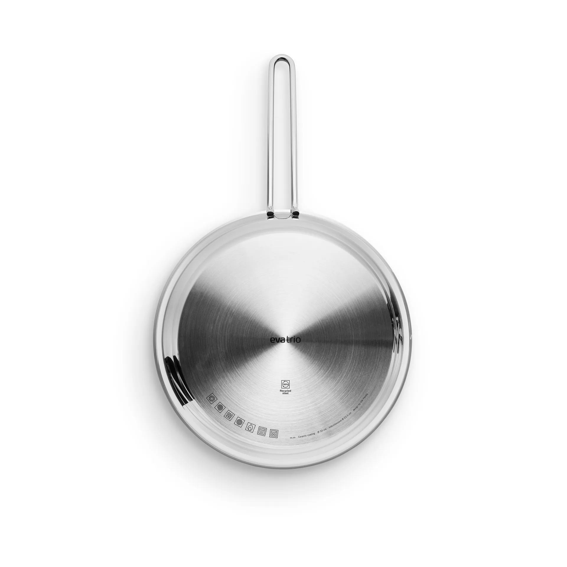 Eva Trio Stainless Steel Slip-Let ceramic frying pan, 32 cm Eva Solo