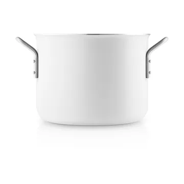Eva Trio White Line Slip-Let ceramic pot - 4.8 L - Eva Solo