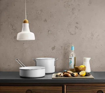 Eva Trio White Line Slip-Let ceramic pot - 7 L - Eva Solo