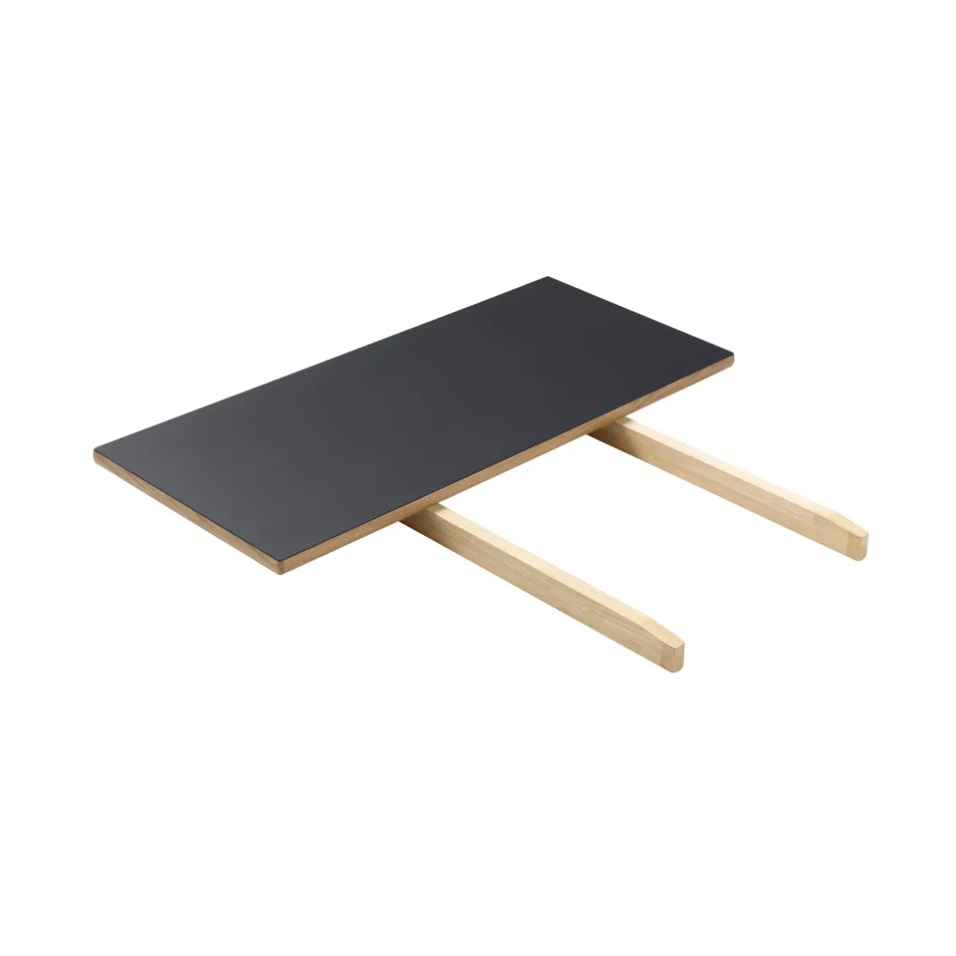 C35 table extension leaf, 82x37 cm dark grey-oak nature lacquered FDB Møbler