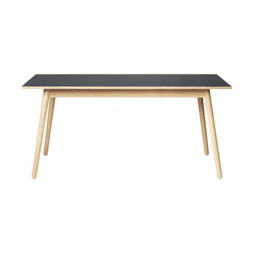 C35B dining table 82x160 cm - Black linoleum–oak natural water-based lacquer - FDB Møbler