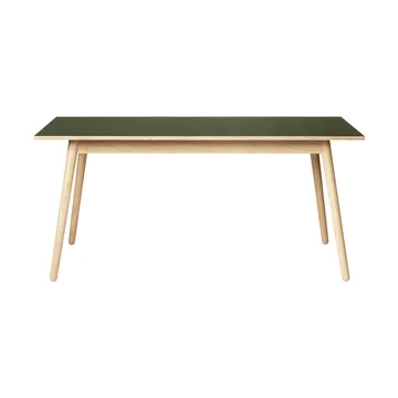C35B dining table 82x160 cm - Olive linoleum-oak nature waterbased lacquer - FDB Møbler