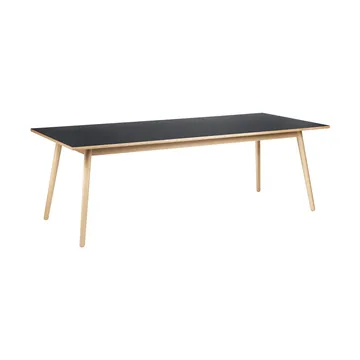 C35C dining table 95x220 cm - Black linoleum–oak natural water-based lacquer - FDB Møbler