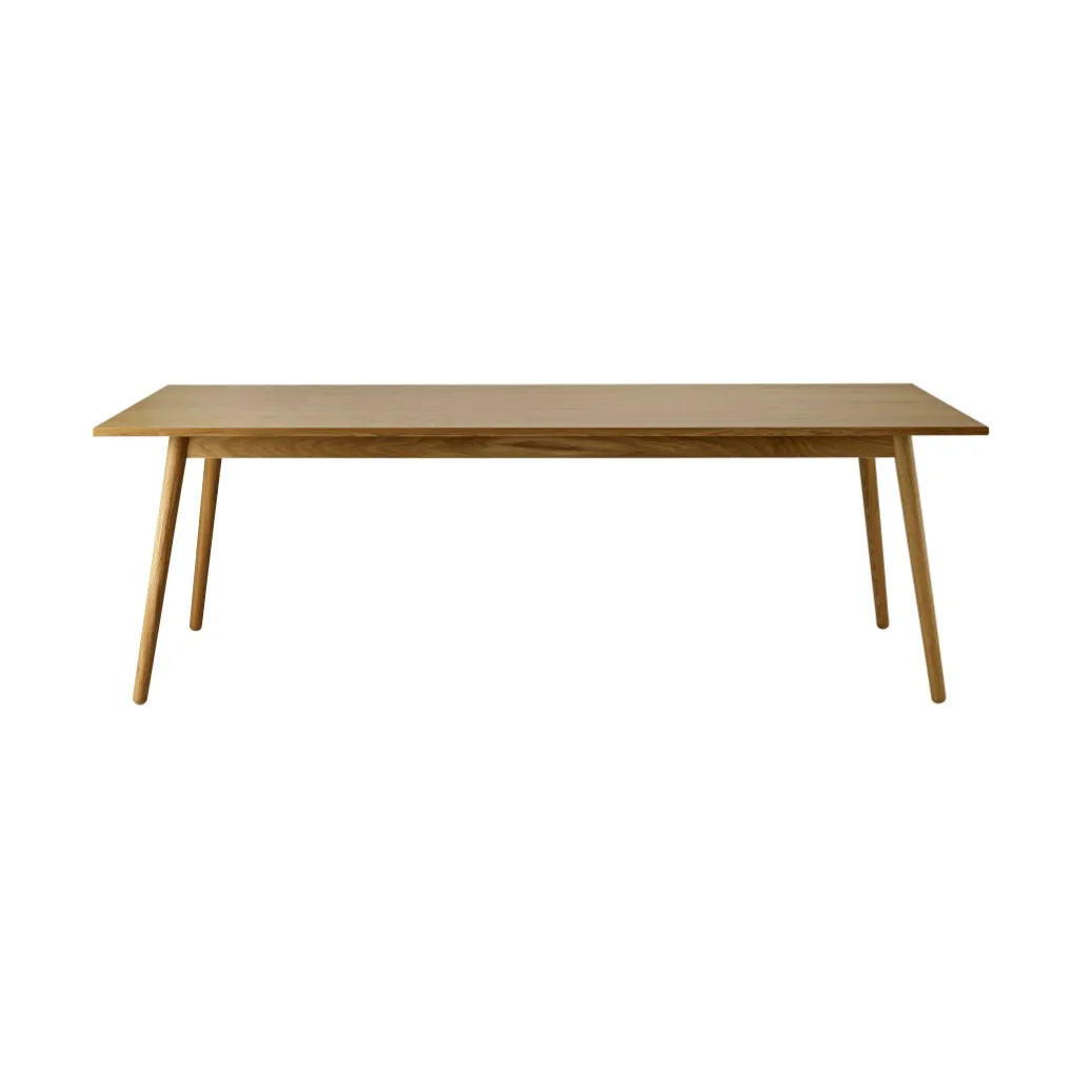 C35C dining table 95x220 cm, Oak nature-oak nature lacquered FDB Møbler
