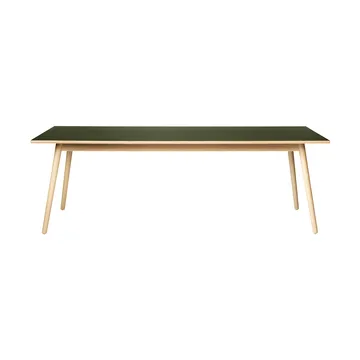 C35C dining table 95x220 cm - Olive linoleum-oak natural water-based lacquer - FDB Møbler
