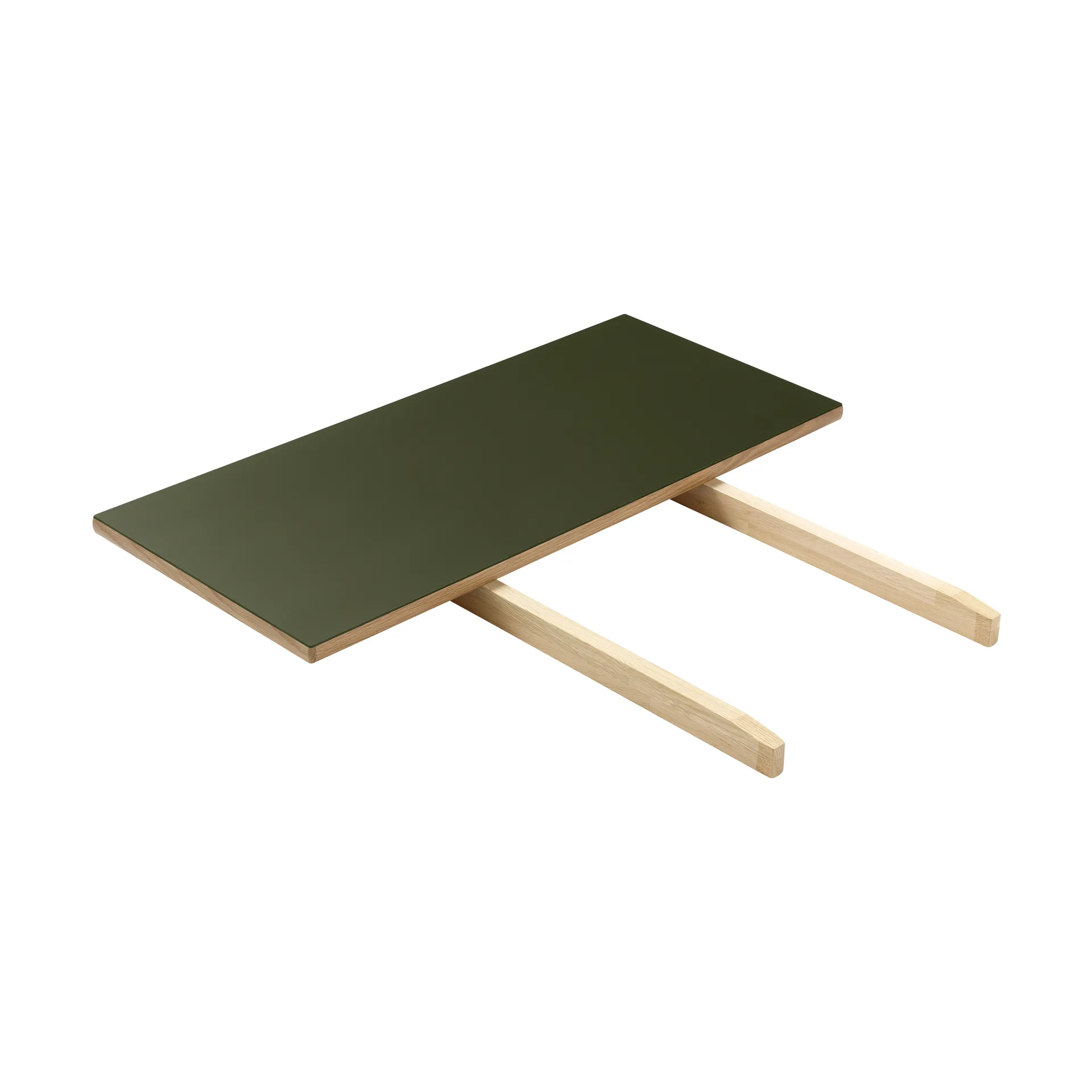 C35L extension leaf 82x37 cm, Olive linoleum-oak natural water-based lacquer FDB Møbler