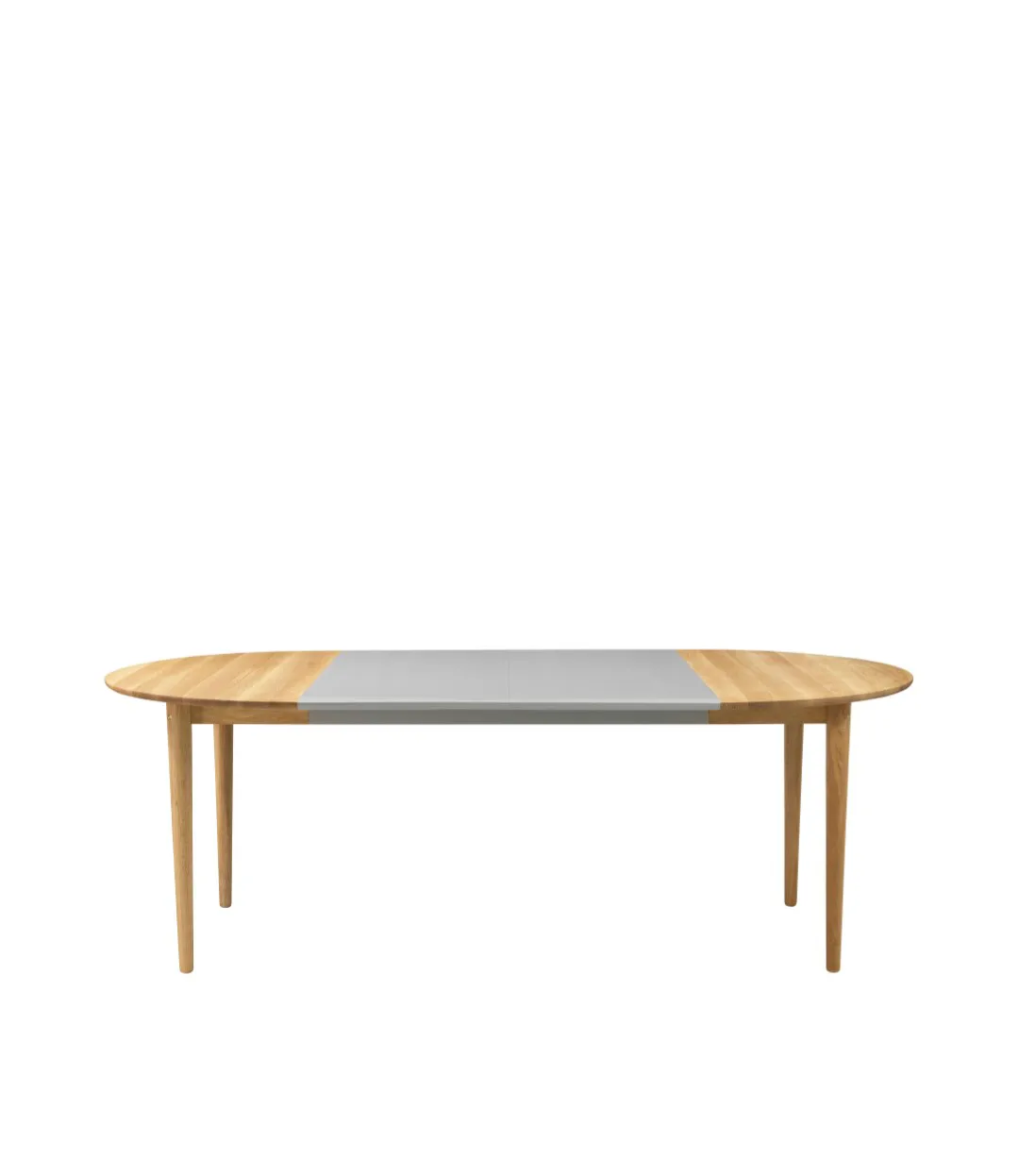C62E table extension leaf, Grey beech painted FDB Møbler