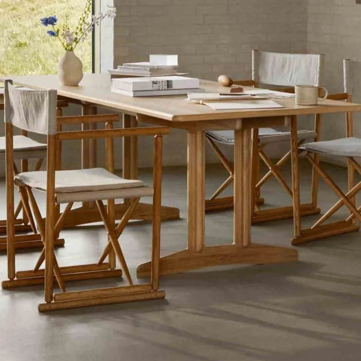 C64 Shaker dining table 90x180 cm, Oak nature oiled FDB Møbler