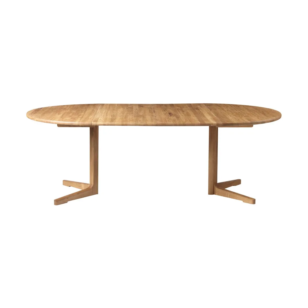 C69E Ry dining table with 2 extension leaves, Oak nature oiled FDB Møbler