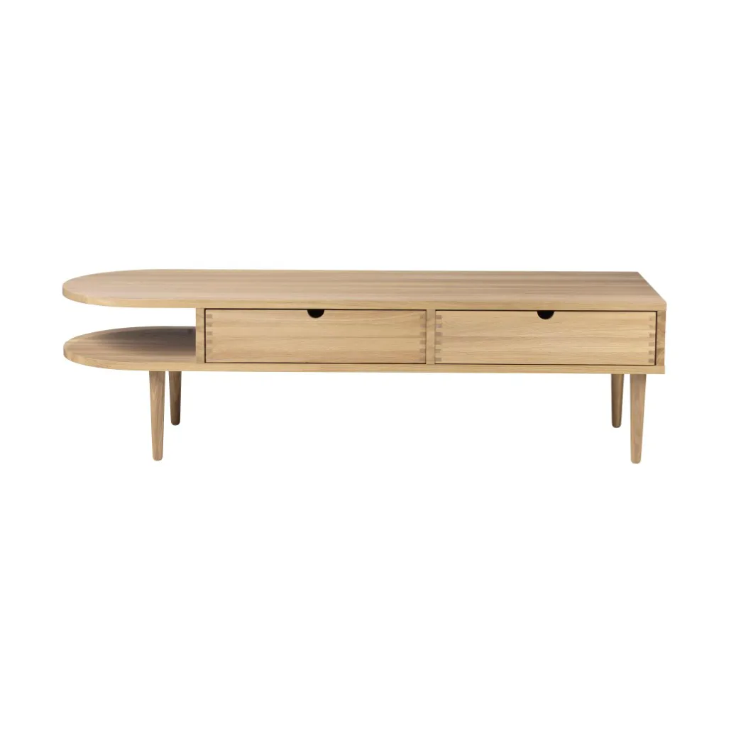 F24 Radius bench, Oak nature lacquered 45x145 cm FDB Møbler