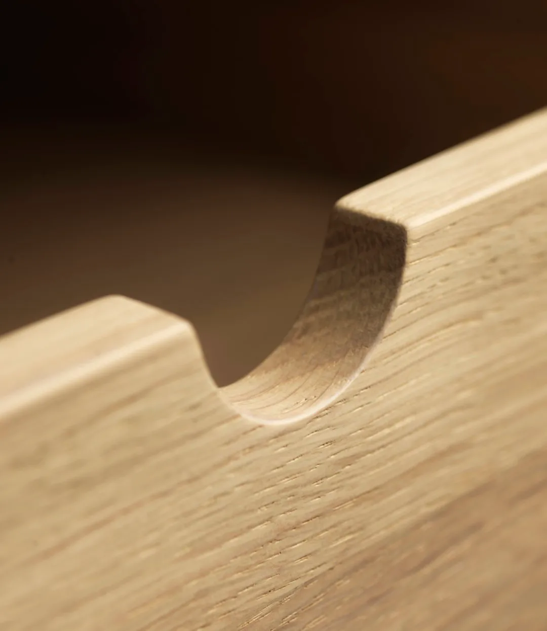 F24 Radius bench, Oak nature lacquered 45x145 cm FDB Møbler