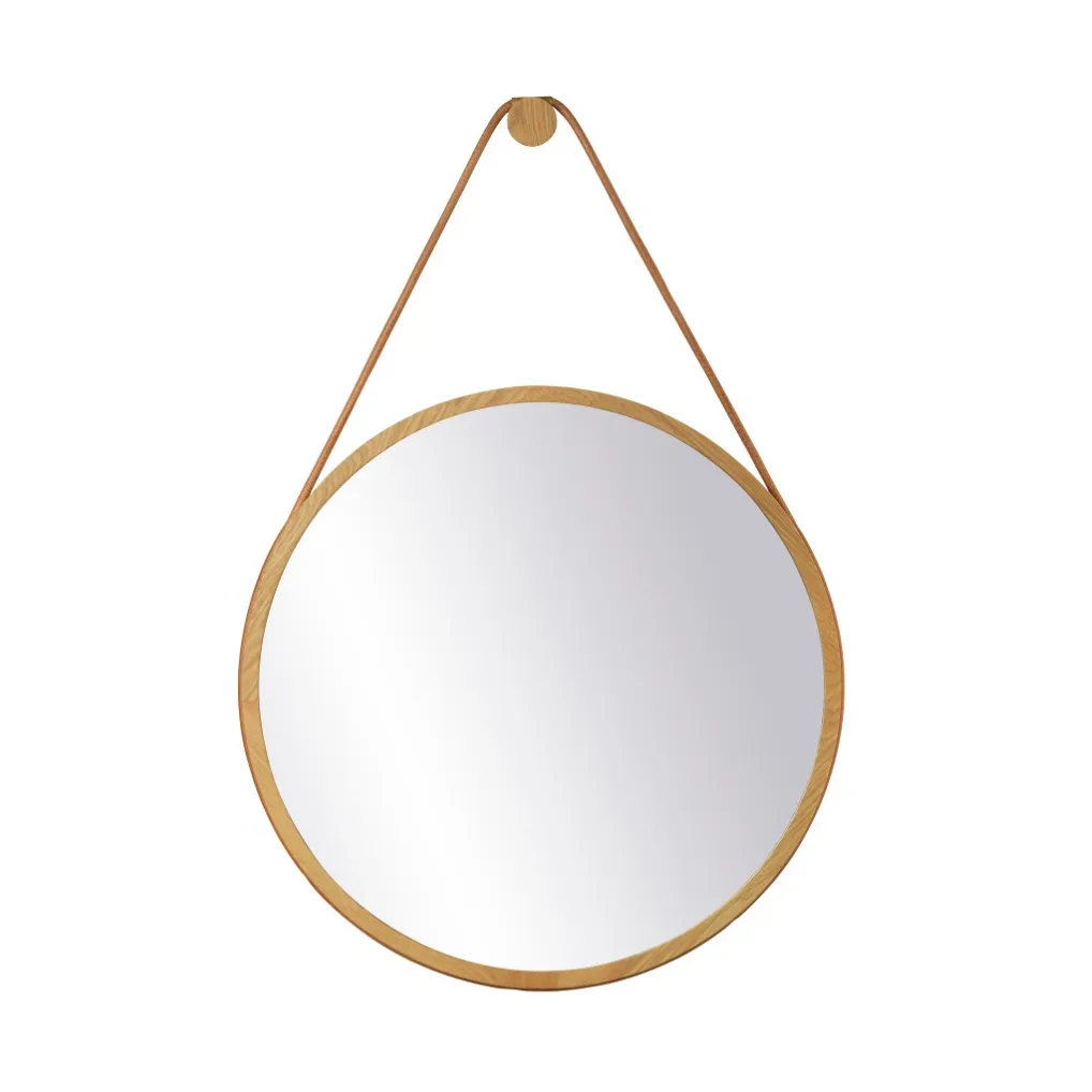 I3 Mossø wall mirror, Oak nature lacquered Ø60 cm FDB Møbler