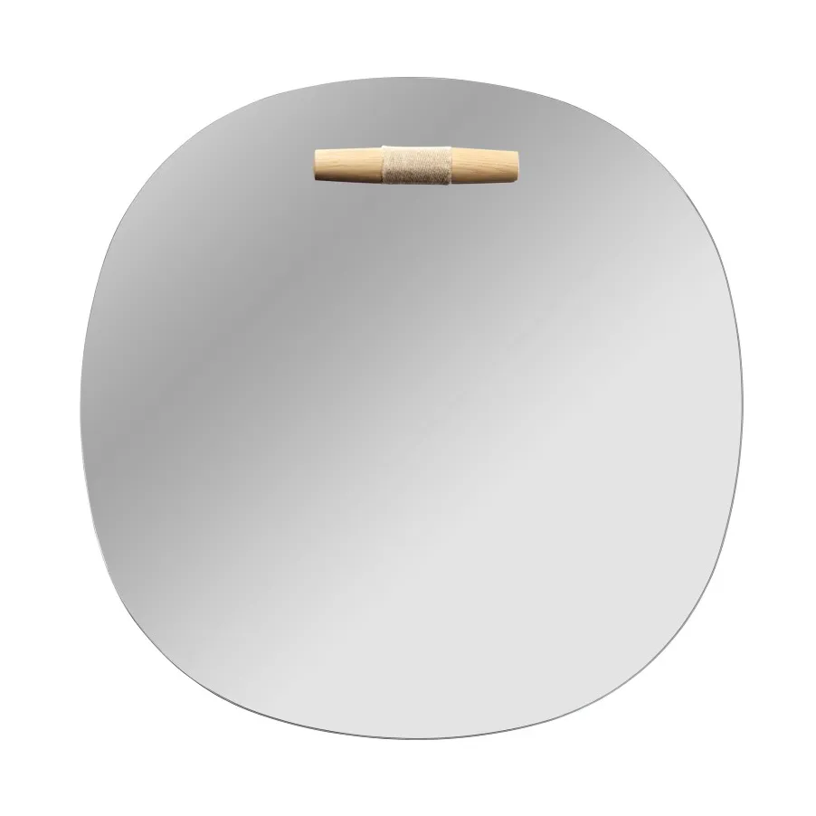 I4 Birksø wall mirror, Oak nature lacquered Ø70 cm FDB Møbler
