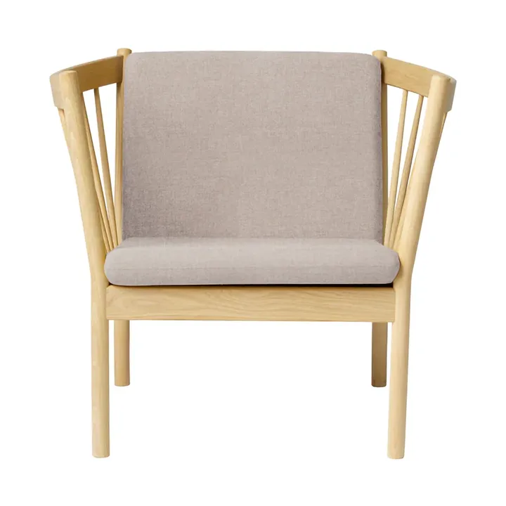 J146 armchair - Oak lacquered-light grey - FDB Møbler