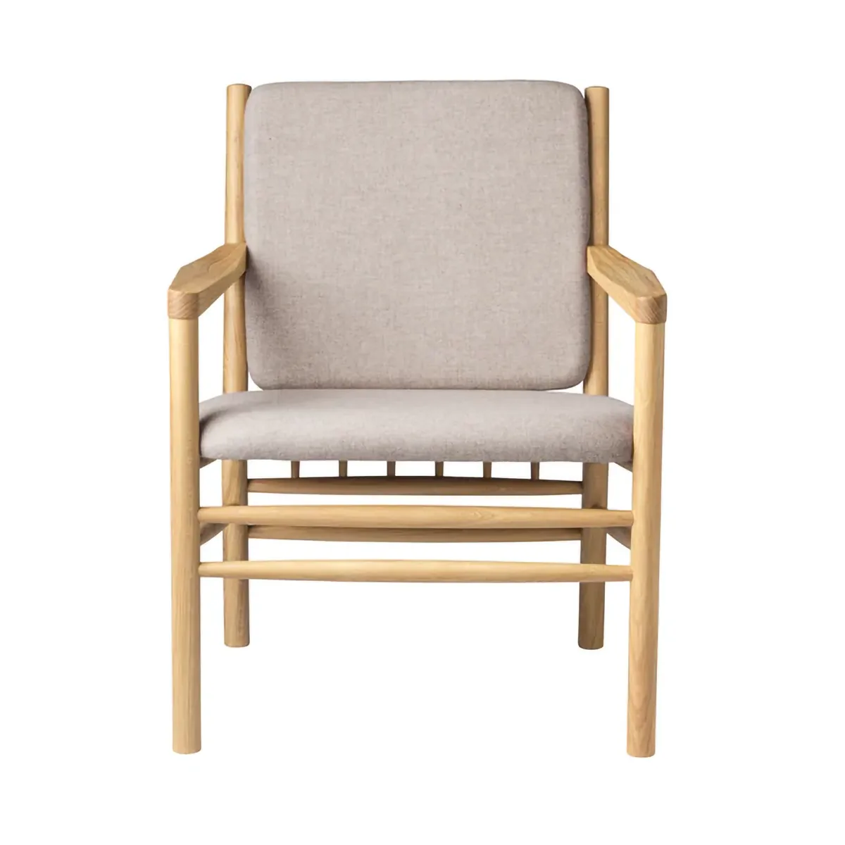 J147 armchair, Oak lacquered-light grey FDB Møbler