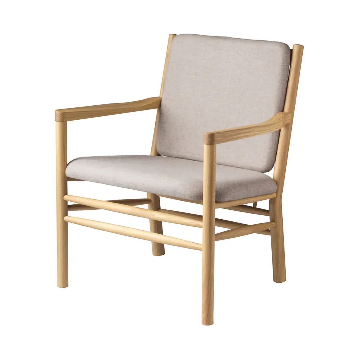J147 armchair, Oak lacquered-light grey FDB Møbler