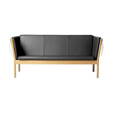 J149 sofa - Fabric black-lacquered oak, 3-seater - FDB Møbler