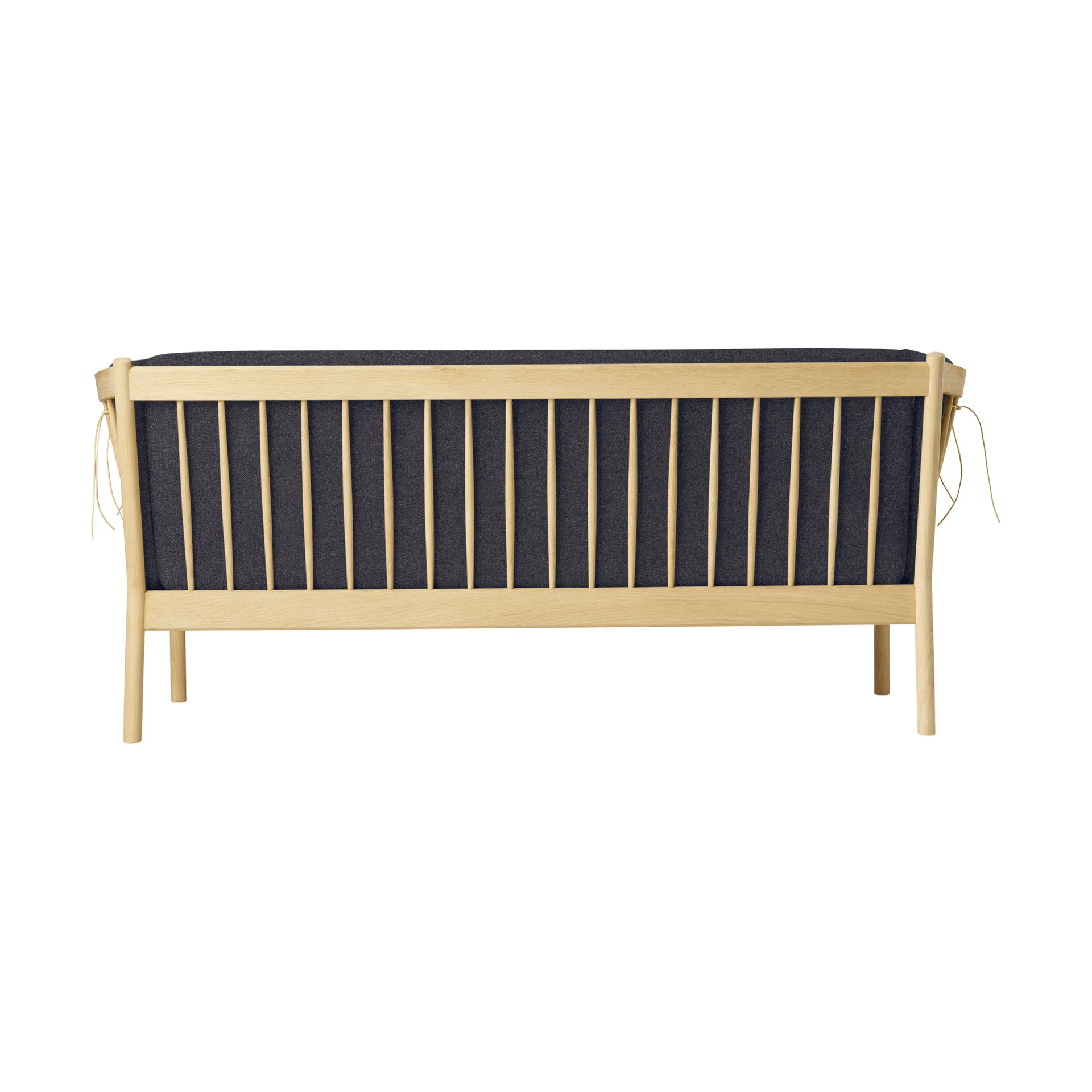 J149 sofa, Fabric dark grey–lacquered oak, 3-seater FDB Møbler