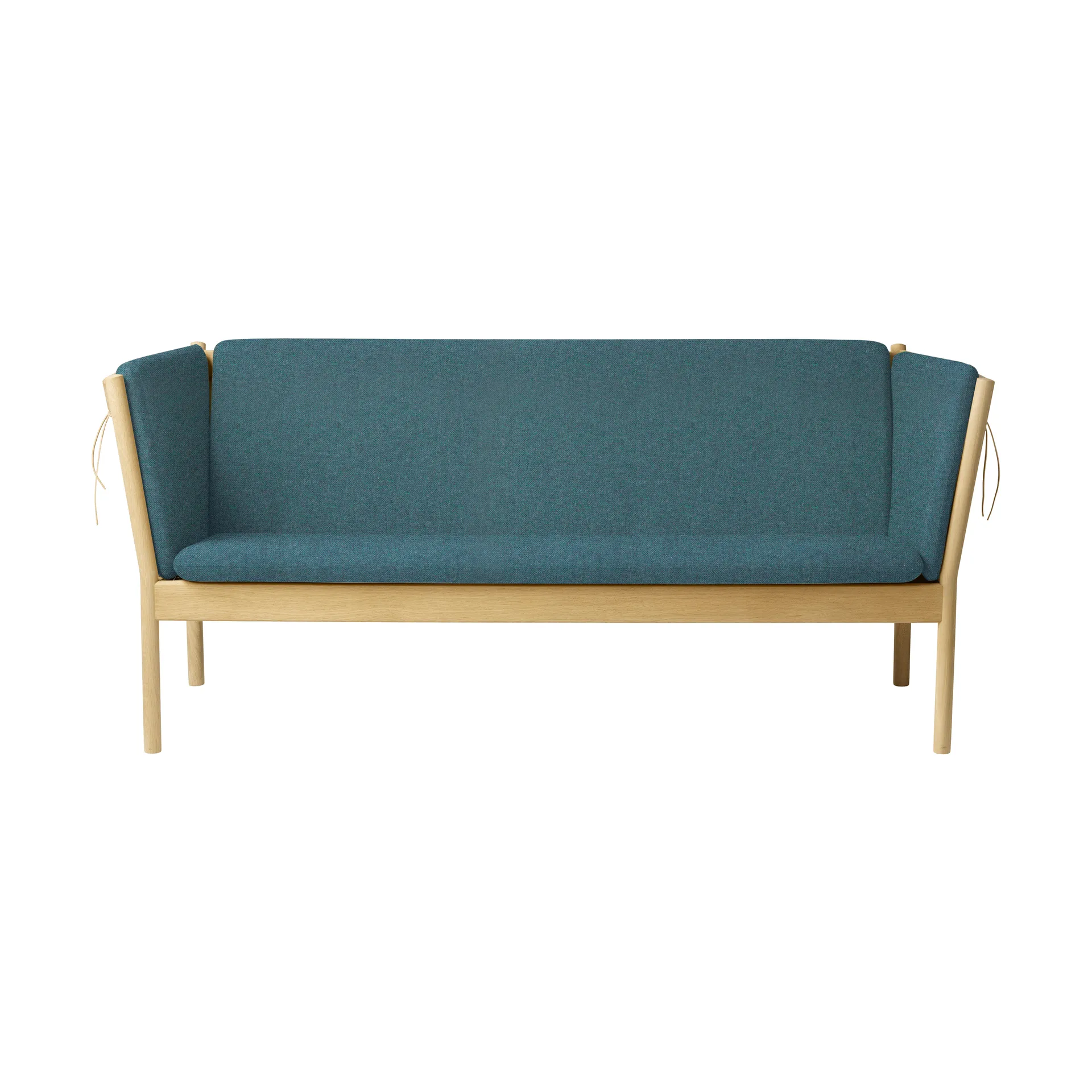J149 sofa, Fabric green-lacquered oak, 3-seater FDB Møbler