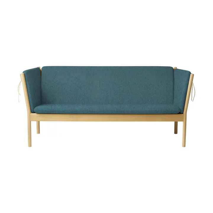 J149 sofa - Fabric green-lacquered oak, 3-seater - FDB Møbler