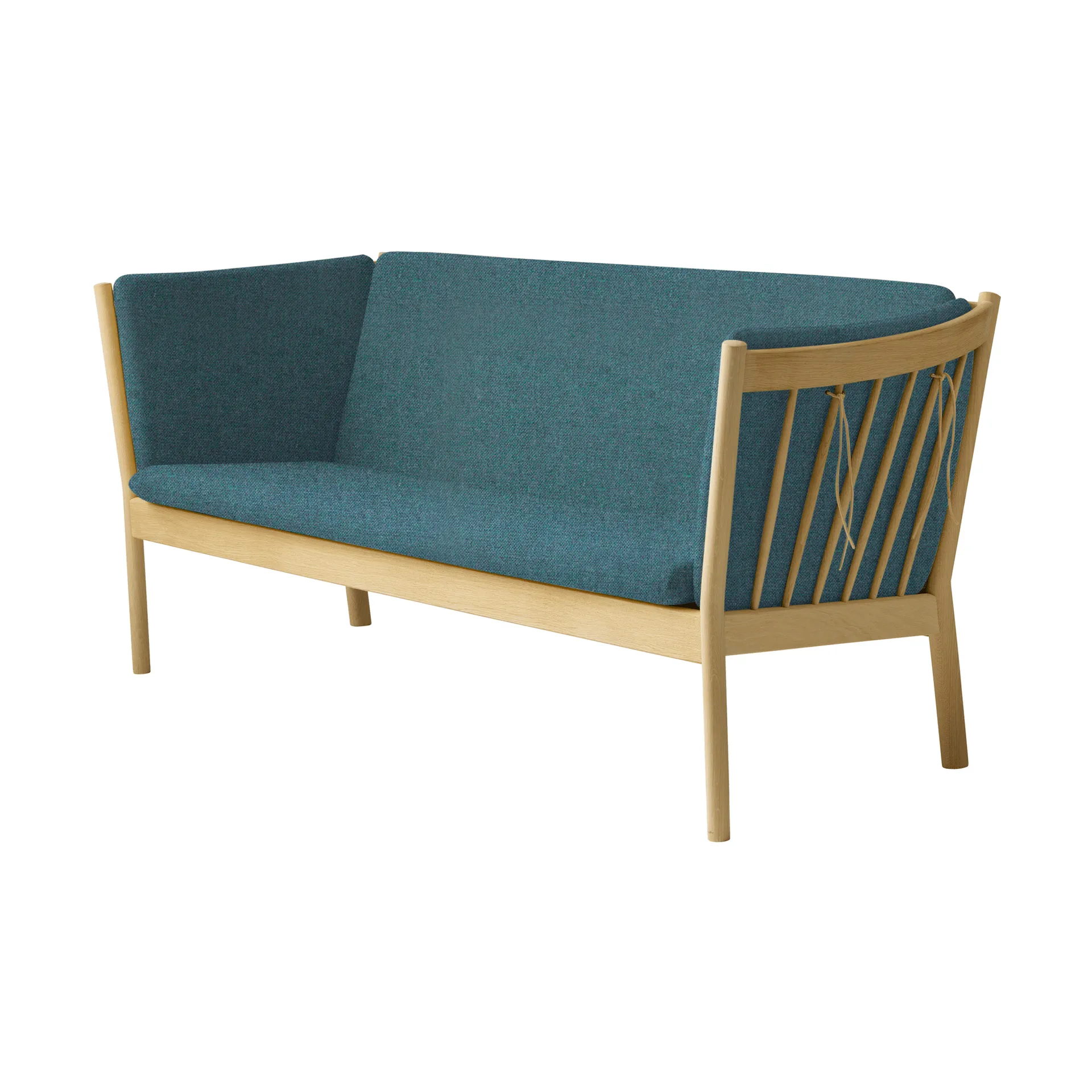 J149 sofa, Fabric green-lacquered oak, 3-seater FDB Møbler