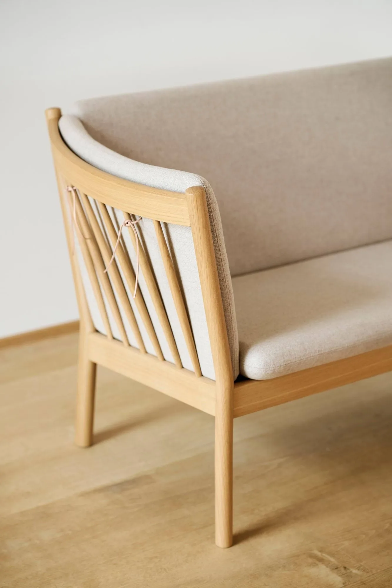 J149 sofa, Fabric green-lacquered oak, 3-seater FDB Møbler