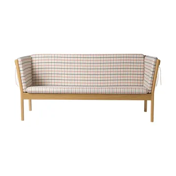 J149 sofa - Fabric red-lacquered oak, 3-seater - FDB Møbler