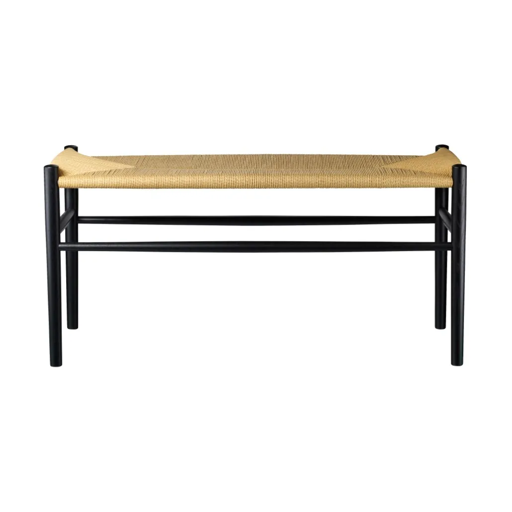 J163 Piano bench, Oak black painted-nature FDB Møbler