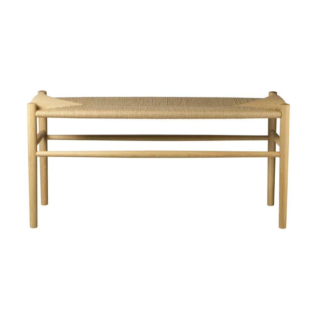 J163 Piano bench, Oak nature lacquered FDB Møbler