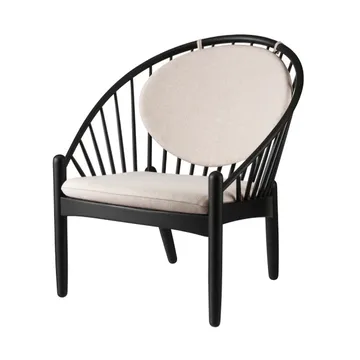 J166 Jørna chair - Black painted oak-beige - FDB Møbler
