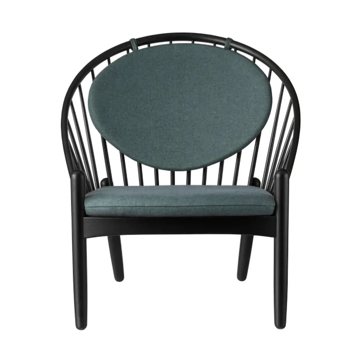 J166 Jørna chair, Black painted oak-green FDB Møbler