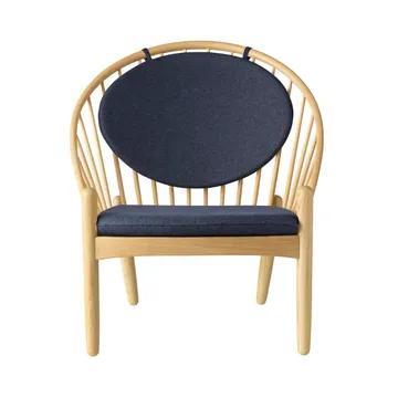 J166 Jørna chair - Oak lacquered-dark blue - FDB Møbler