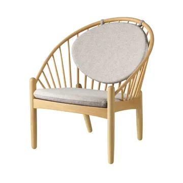 J166 Jørna chair - Oak lacquered-light grey - FDB Møbler