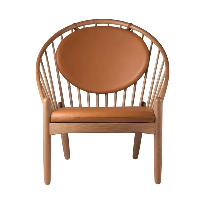 J166 Jørna chair - Smoked oak-cognac leather - FDB Møbler