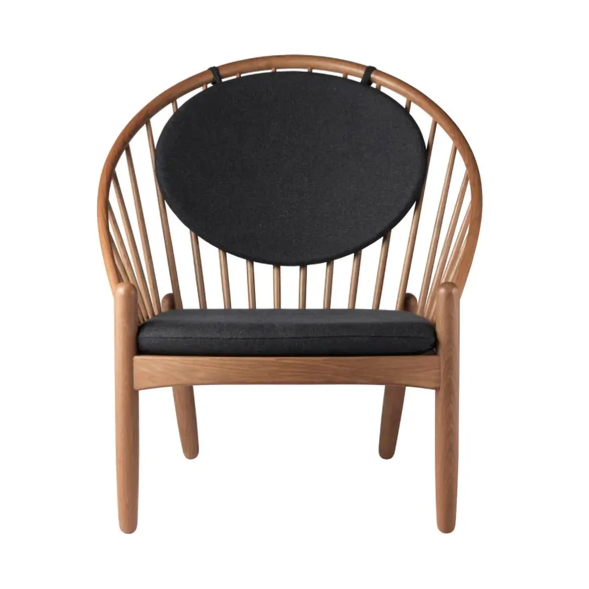 J166 Jørna chair, Smoked oak-dark grey FDB Møbler